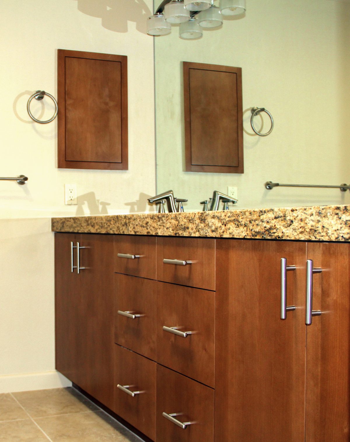 Palm Desert Custom Alder Contemporary Bathroom Doopoco