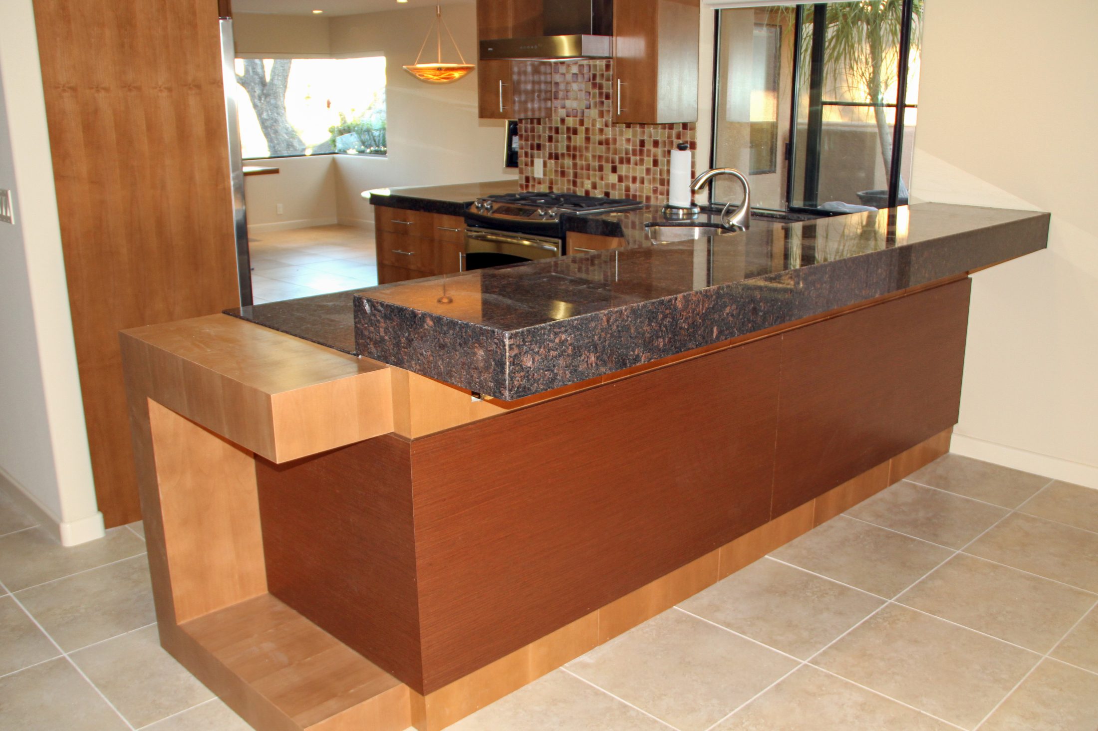Palm Desert Custom Alder Contemporary Kitchen Cabinetry Doopoco