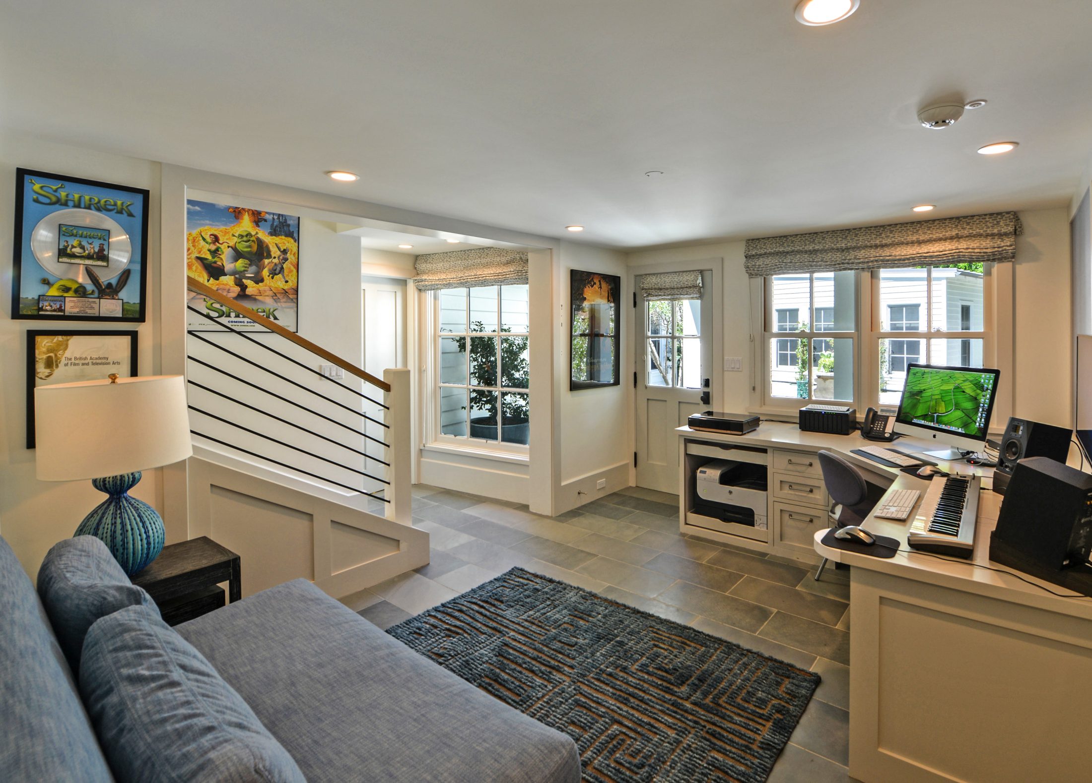 Custom Painted Transitional Home Office/Studio Cabinets | Doopoco ...